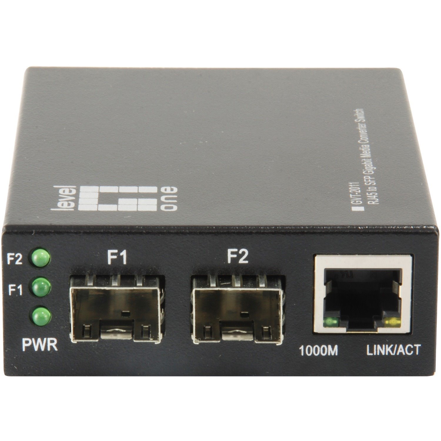 LevelOne RJ45 to SFP Gigabit Media Converter Switch, 2 x SFP, 1 x RJ45