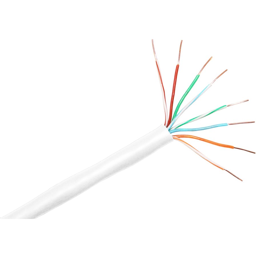 CP Technologies Cat6 550MHz Stranded Bulk Cable, Utp, PVC, White, 1000FT