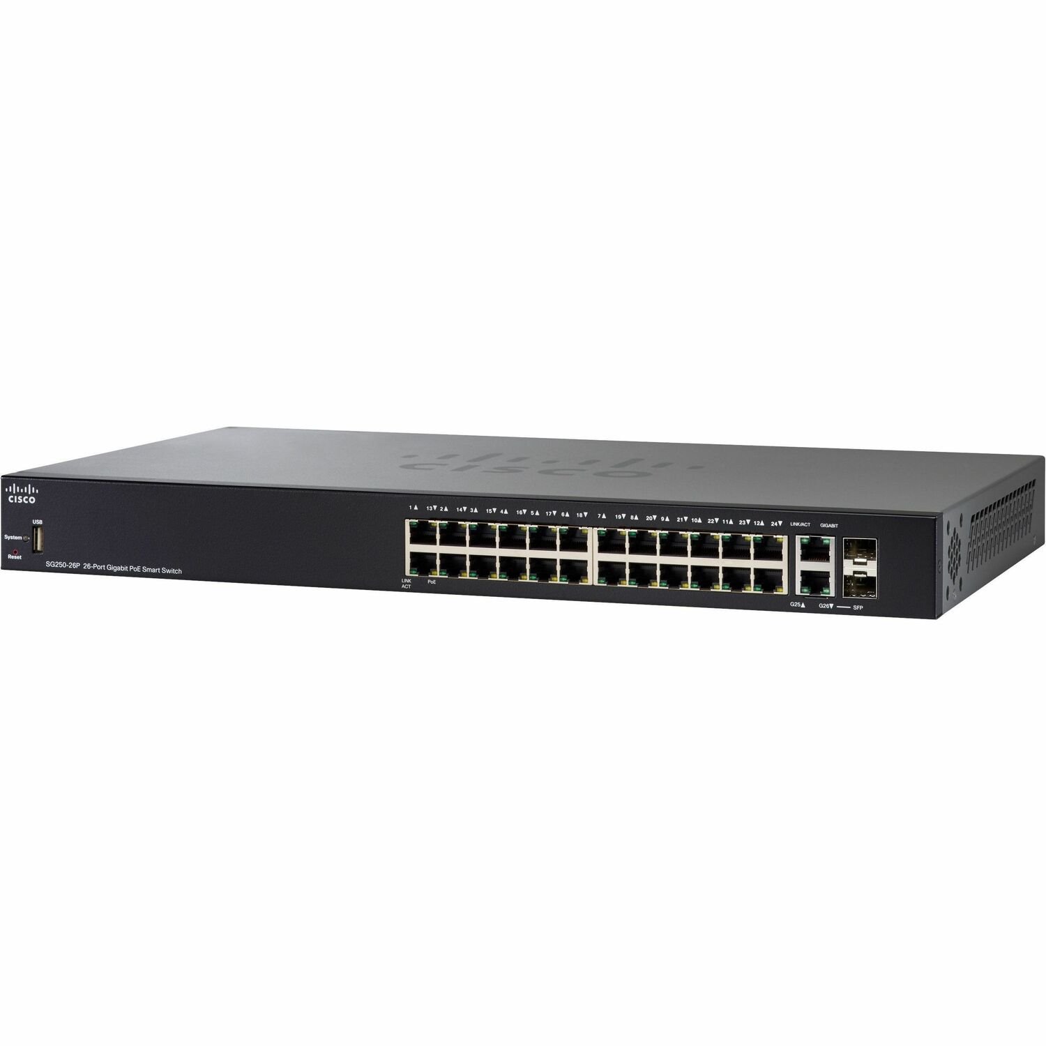 Cisco SG250-26P 26-Port Gigabit PoE Smart Switch