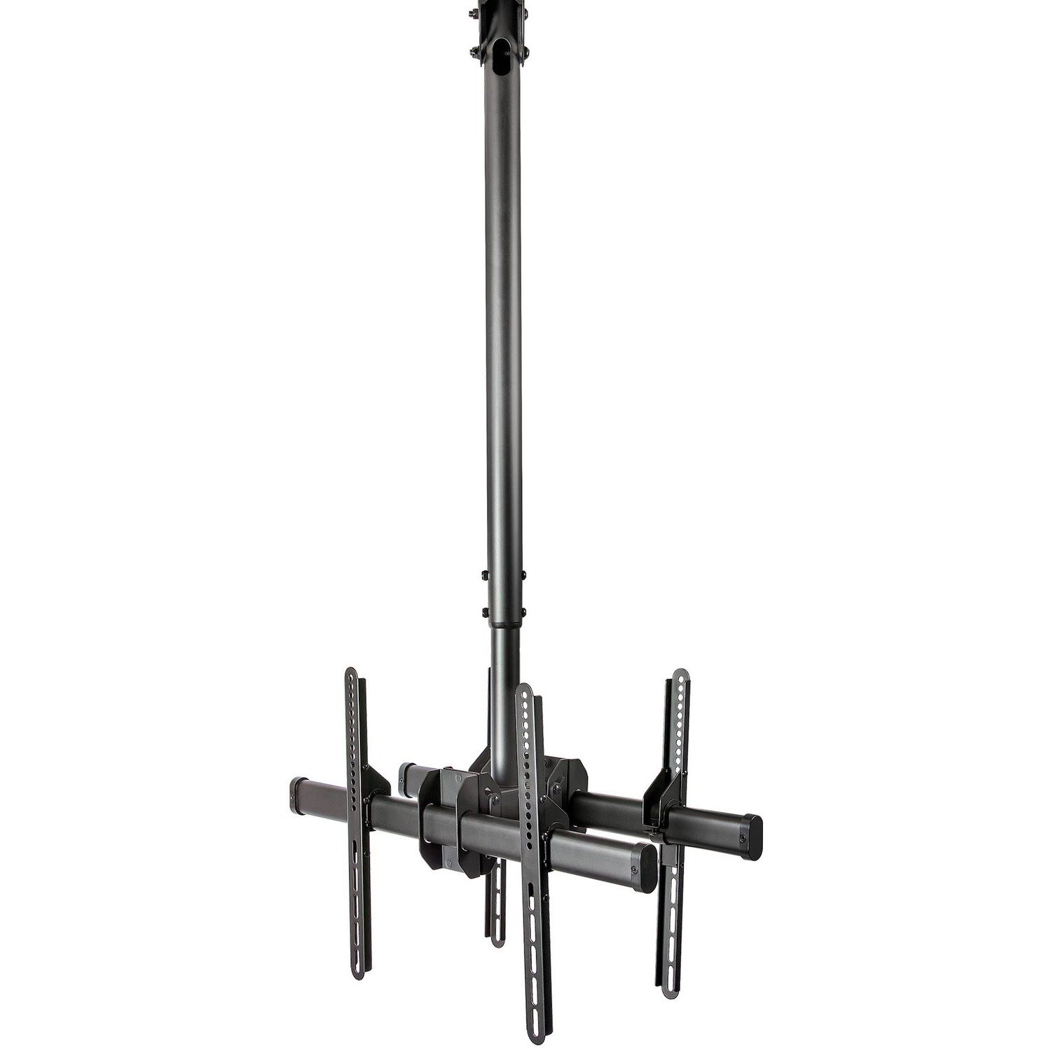 StarTech.com Dual TV Ceiling Mount, Back-to-Back Hanging Dual Screen VESA Pole Mount for 32"-75" TVs - Height Adjustable Telescopic Pole