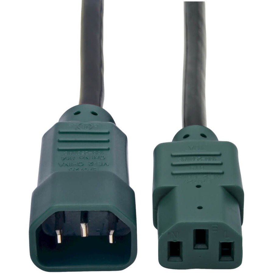 Eaton Tripp Lite Series PDU Power Cord, C13 to C14 - 10A, 250V, 18 AWG, 4 ft. (1.22 m), Green