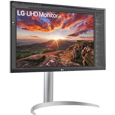 LG 27BP85UN-W 27" Class LED Monitor - 16:9 - White, Black