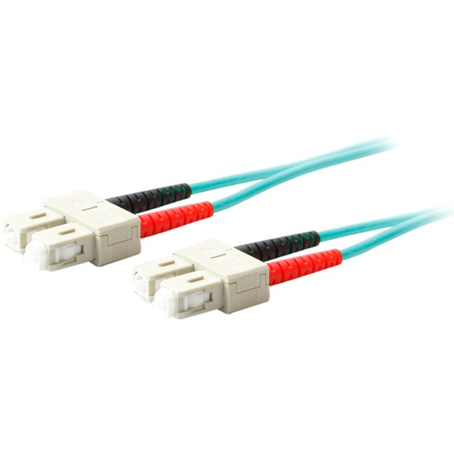 AddOn 3m SC (Male) to SC (Male) Aqua OM4 Duplex Fiber OFNR (Riser-Rated) Patch Cable