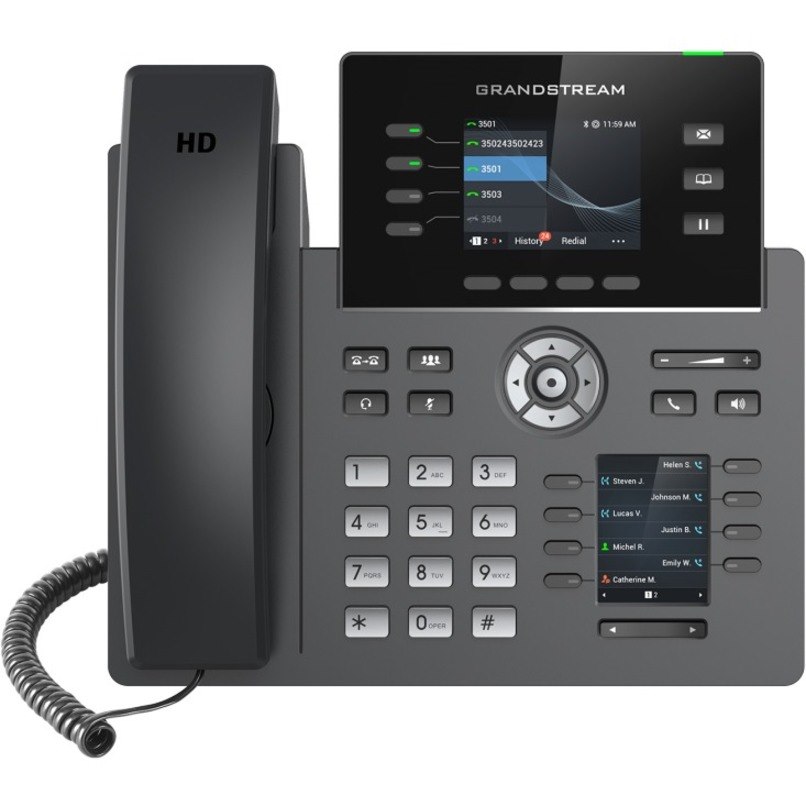 Grandstream IP Phone - Corded - Corded/Cordless - Wi-Fi, Bluetooth - Desktop