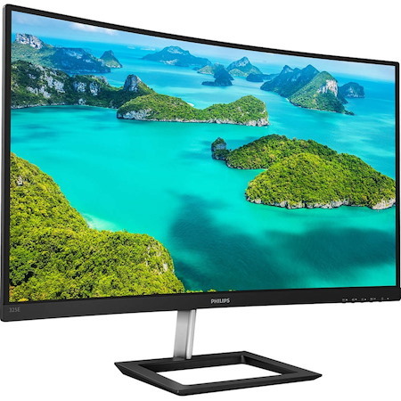 Philips 325E1C 32" Class WQHD Curved Screen LCD Monitor - 16:9 - Textured Black