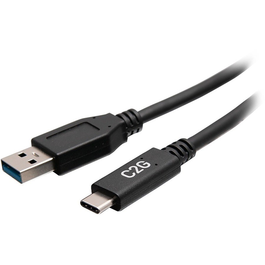 C2G 0.5ft USB C to USB A Cable - USB C to A Cable - USB 3.2 Gen 1 - 3A, 5Gbps - Black - M/M