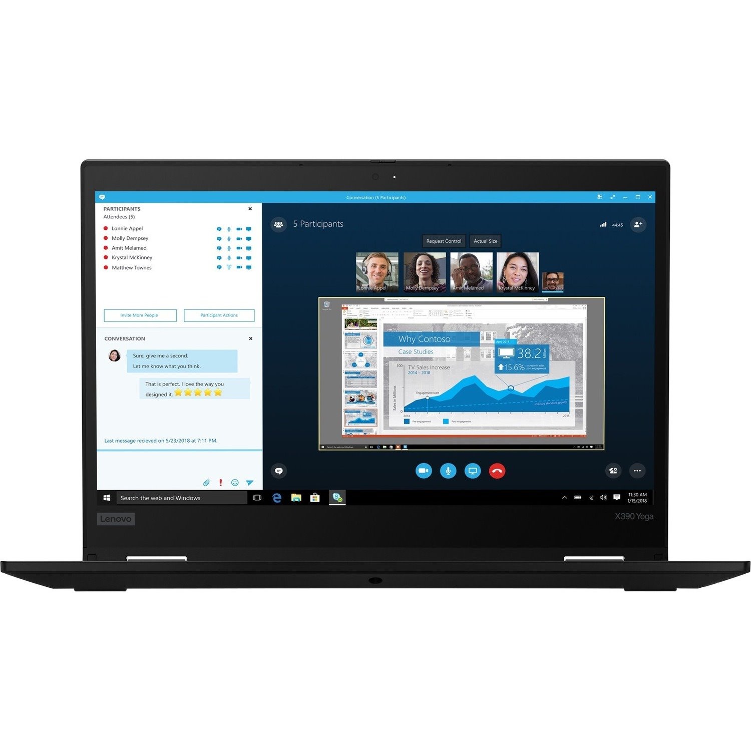 Lenovo ThinkPad X390 Yoga 20NQS05300 13.3" Touchscreen 2 in 1 Notebook - Intel Core i5 8th Gen i5-8265U - 16 GB - 256 GB SSD - English (US) Keyboard - Black