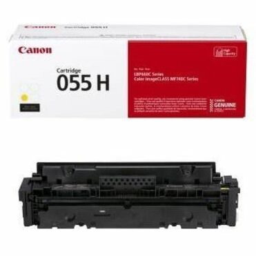 Canon 055H Original High Yield Laser Toner Cartridge - Yellow - 1 Pack