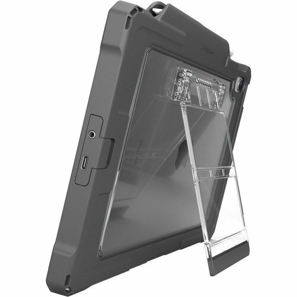 Shield Extreme-X2 for iPad 10 10.9" w/3.5 mm Adapter and Tamper-Resistant Design (2022) (Black Bezel-Gray Case)