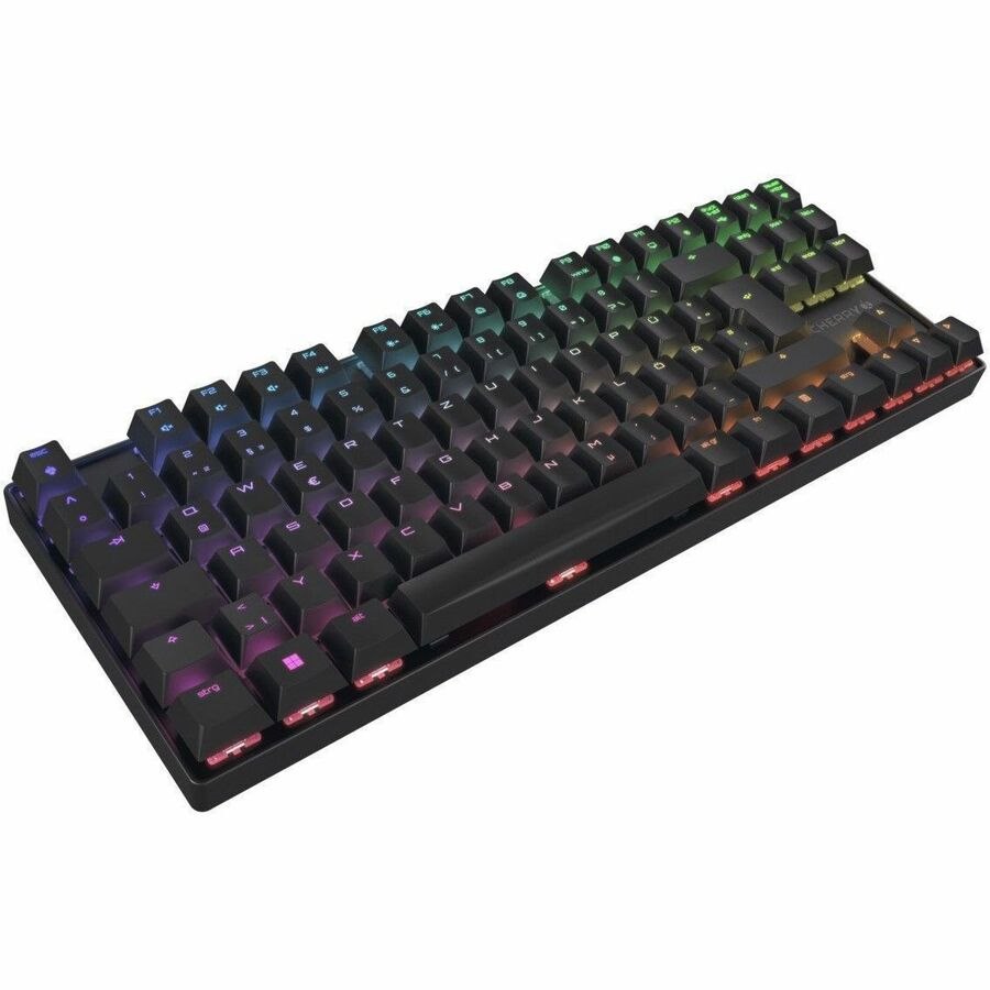 CHERRY MX 8.2 TKL Gaming Keyboard - Wired/Wireless Connectivity - USB Type A Interface - RGB LED - English (UK) - Black