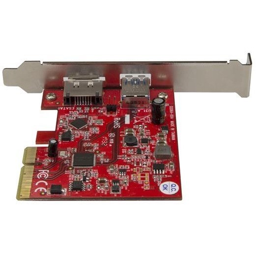 StarTech.com 2 Port USB 3.1 (10Gbps) + eSATA PCI Express Card - 1x USB-A + 1x eSATA - USB3.1 PCIe Card eSATA Card - USB3.1 Expansion Card