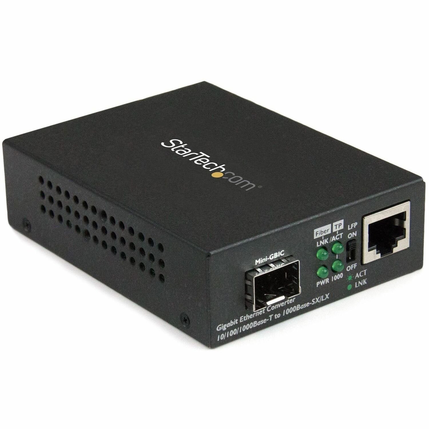 StarTech.com Gigabit ethernet glasvezel media converter met open SFP slot - ondersteunt 10/100/1000 netwerken
