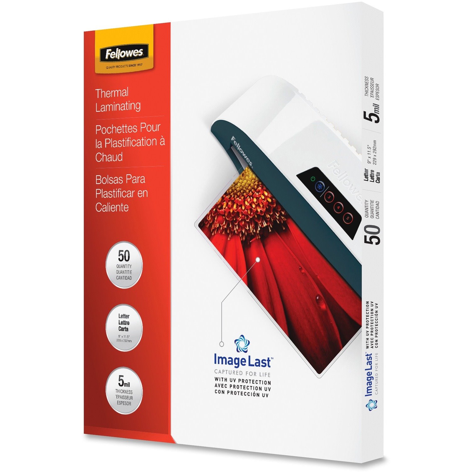 Fellowes ImageLast Jam-Free Thermal Laminating Pouches