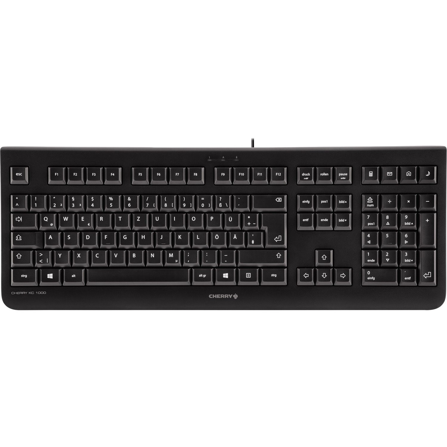 CHERRY KC 1000 Keyboard - Cable Connectivity - USB Interface - English (UK) - Black