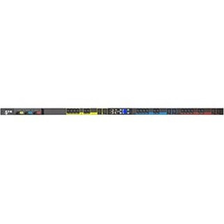 Eaton Metered Outlet Rack PDU, 0U, CS8365 input, 17.3 kW max, 200-240V, 35A, 10 ft cord, Three-phase, Outlets: (18) C13 Outlet grip, (6) C19 Outlet grip