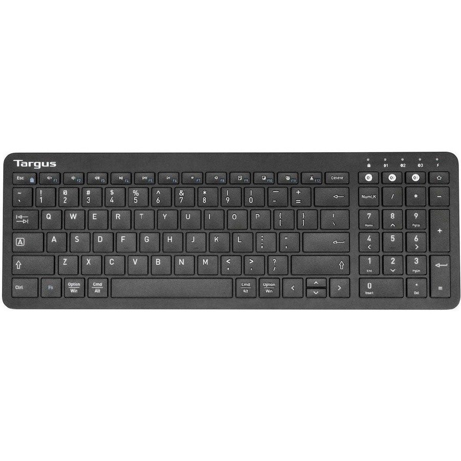 Targus Midsize Multi-Device Bluetooth Antimicrobial Keyboard, Black