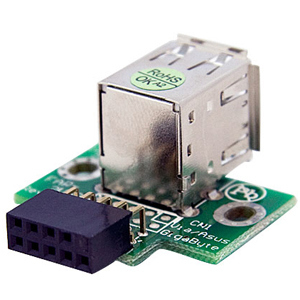 StarTech.com 2 Port USB Motherboard Header Adapter - USB A to USB 10 Pin Header F/F