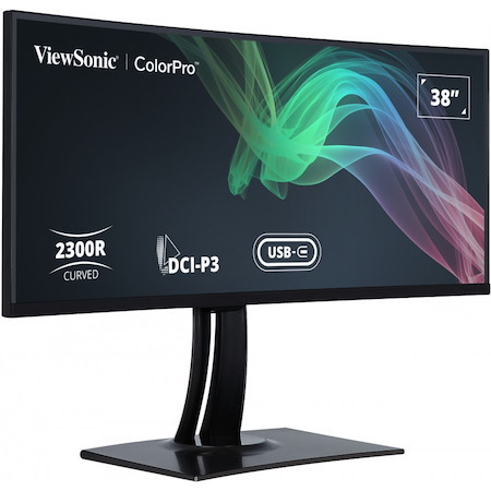 ViewSonic VP3881A 38-Inch IPS WQHD+ Curved Ultrawide Monitor with ColorPro 100% sRGB Rec 709, Eye Care, HDR10 Support, USB C, HDMI, USB, DisplayPort for Professional Home and Office