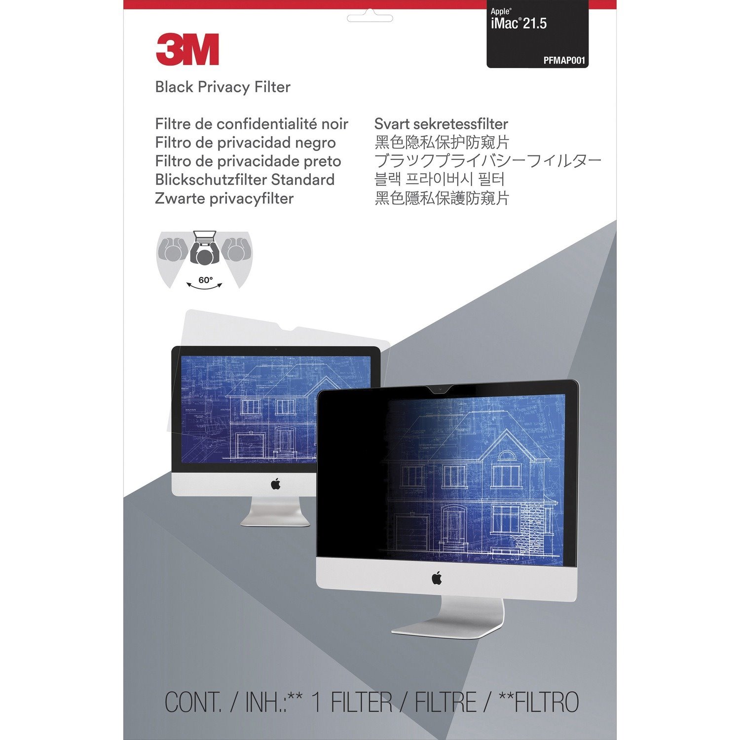 3M Privacy Filter Black, Matte