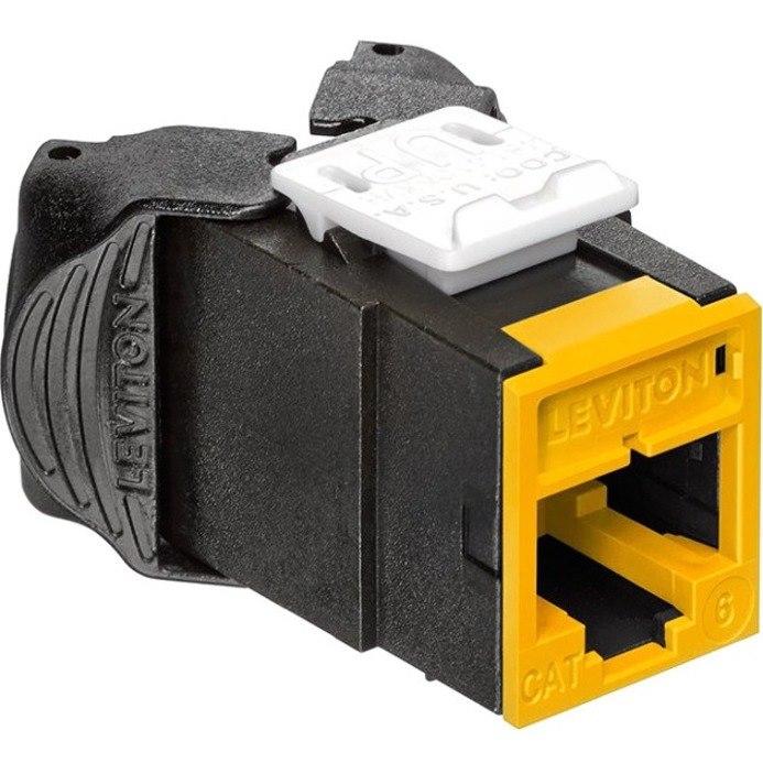 Leviton Atlas-X1 Cat 6 UTP QuickPort Jack, Yellow