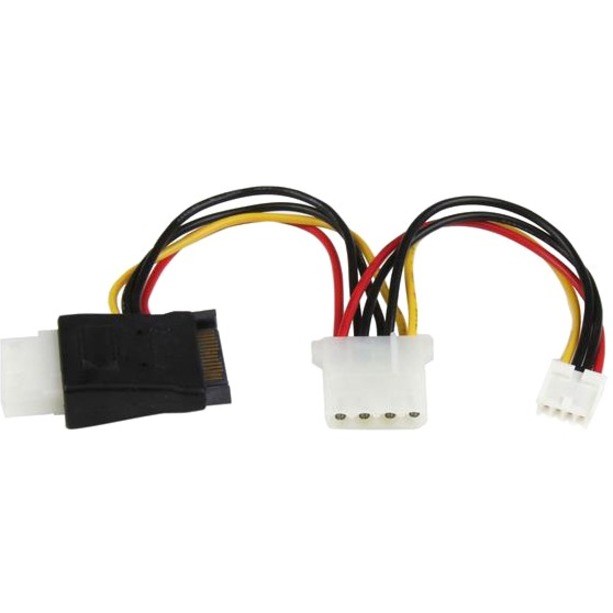 StarTech.com LP4 to SATA Power Cable Adapter with Floppy Power