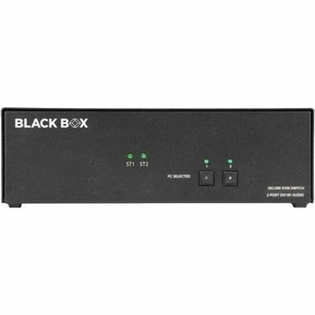 Black Box KVM Switch, NIAP 4.0 Certified - 4 Port, Dual-Monitor, DVI-I, CAC