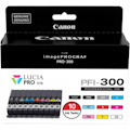Canon LUCIA PRO PFI-300 Original Inkjet Ink Cartridge - Value Pack - Photo Black, Matte Black, Cyan, Gray, Magenta, Yellow, Red, Photo Cyan, Photo Magenta, Chroma Optimizer - 10 / Pack