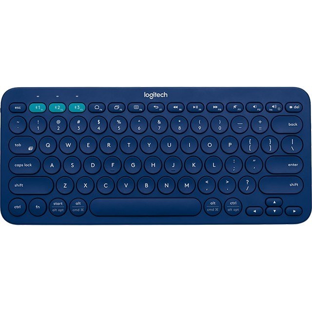 Logitech K380 Keyboard - Wireless Connectivity - QWERTY Layout - Blue