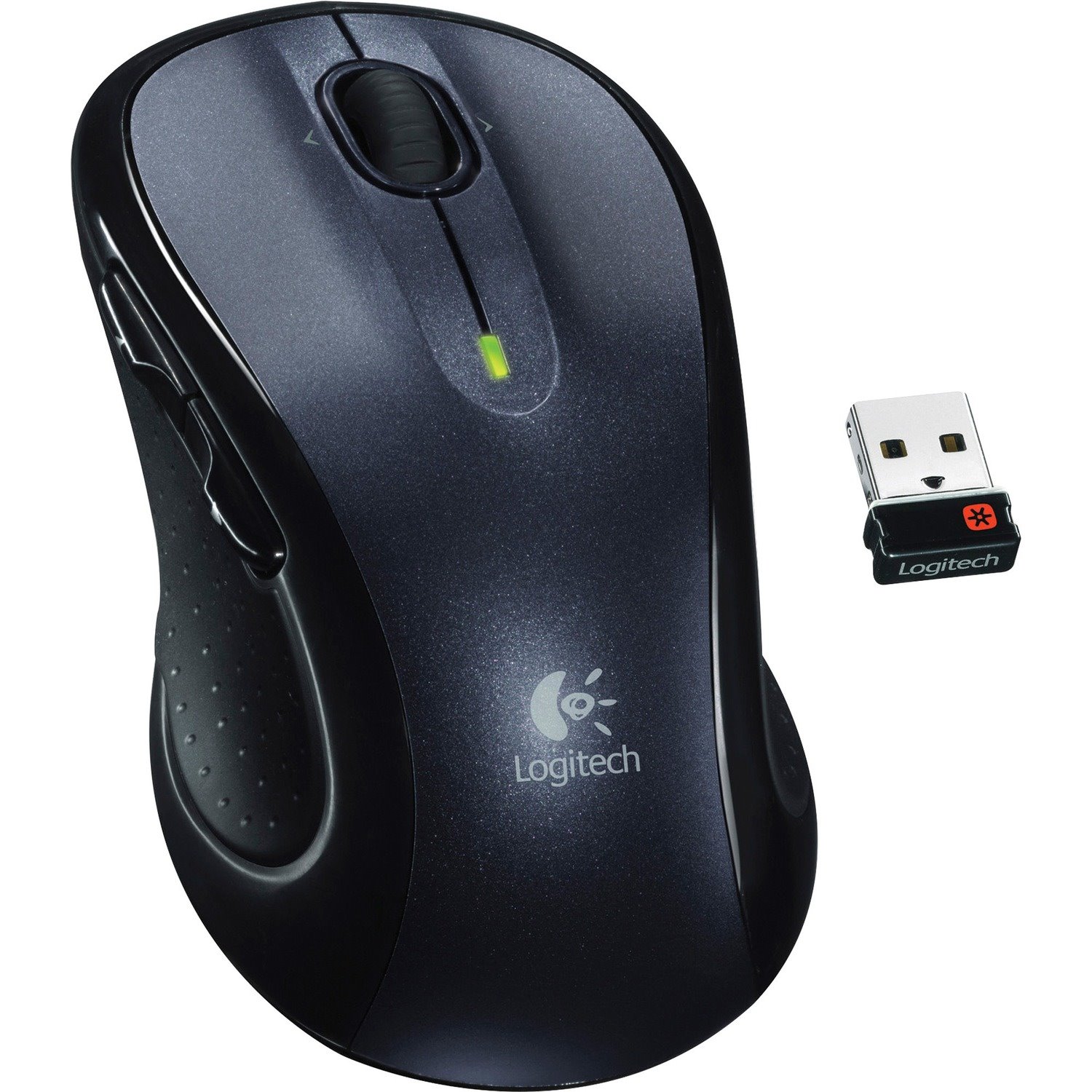 Logitech M510 Wireless Mouse, 2.4 GHz with USB Unifying Receiver, 1000 DPI Laser-Grade Tracking, 7-Buttons, Black