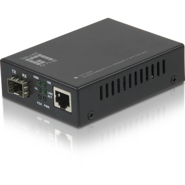 LevelOne GVT-2000 10/100/1000BASE-T to 1000BASE-X SFP Mini Media Converter