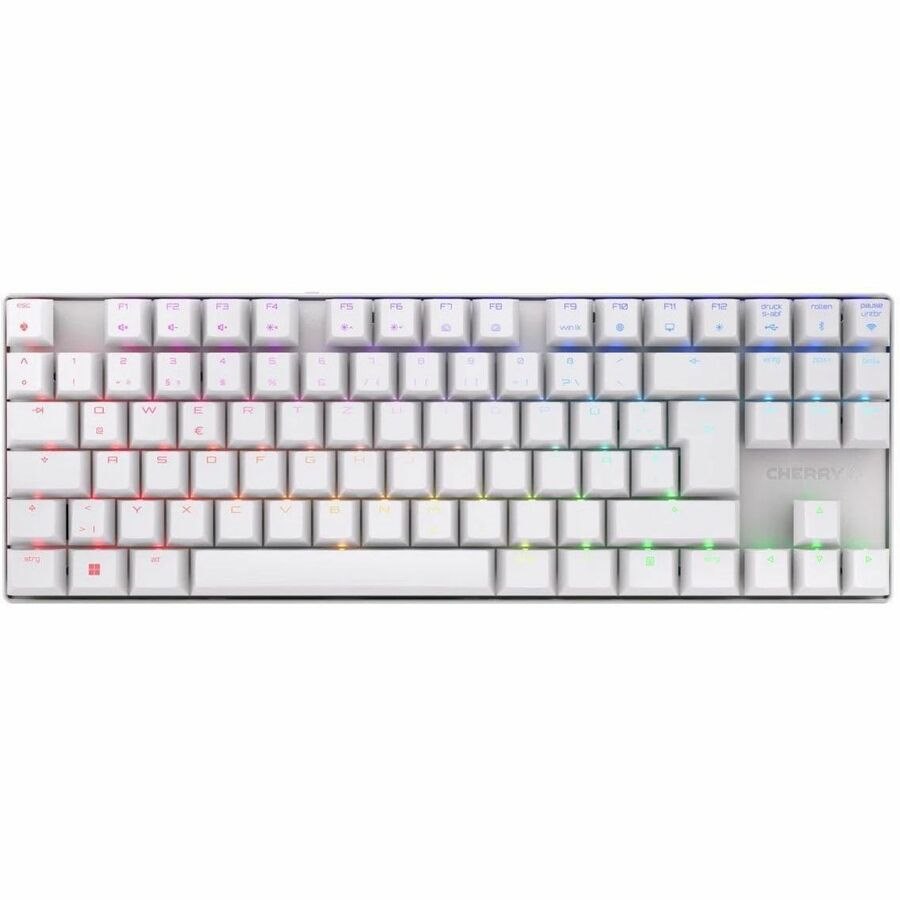 CHERRY MX 8.2 TKL Gaming Keyboard - Wired/Wireless Connectivity - USB Type A Interface - RGB LED - Nordic - White