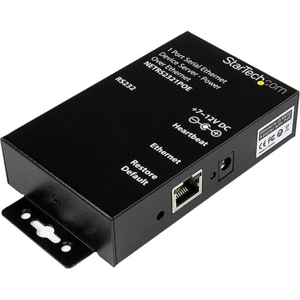 StarTech.com 1 Port RS232 Serial Ethernet Device Server, PoE Power Over Ethernet, TAA - Replaced by I13P-SERIAL-ETHERNET