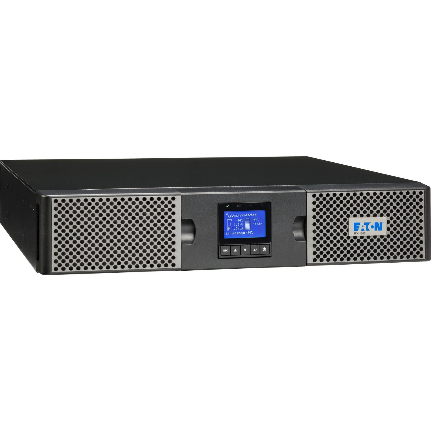 Eaton 9PX 3000VA 2700W 120V Online Double-Conversion UPS - L5-30P, 6x 5-20R, 1 L5-30R Outlets, Cybersecure Network Card Option, Extended Run, 2U Rack/Tower