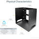 StarTech.com 2-Post 8U Open Frame Wall Mount Network Rack with Built-in Shelf and Adjustable Depth, Computer Rack for IT Equipment, TAA~