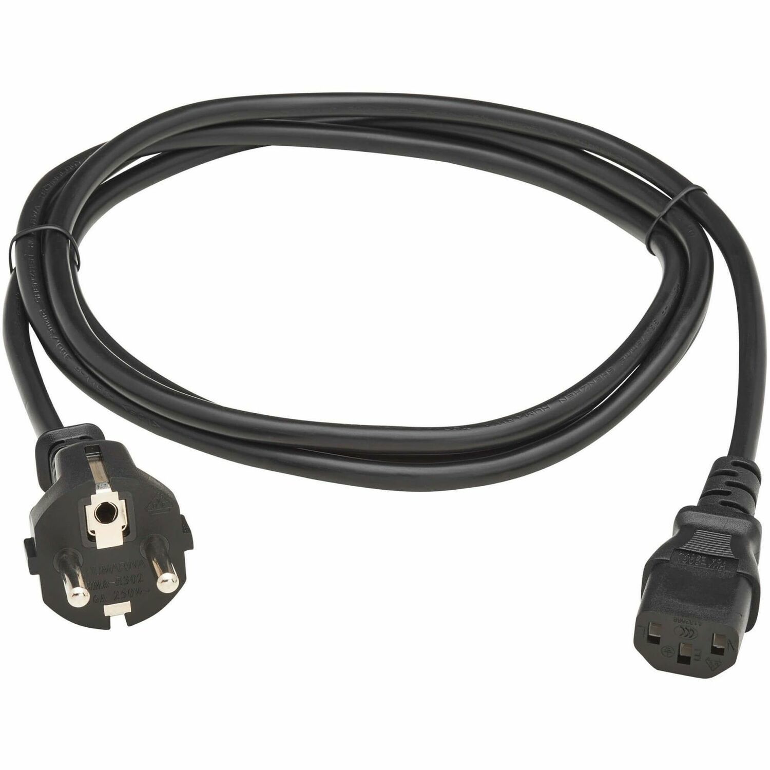 Eaton Tripp Lite Series PDU Power Cord, Schuko to C13 - 10A, 100-250V, H05VV-F, 2 m (6.6 ft.), Black
