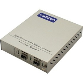 AddOn 1 10/100/1000Base-TX(RJ-45) to 2 Open SFP Ports with Failover Protection Standalone Media Converter Card Kit