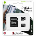 Kingston Canvas Select Plus SDCS2 64 GB Class 10/UHS-I (U1) microSDXC - 2