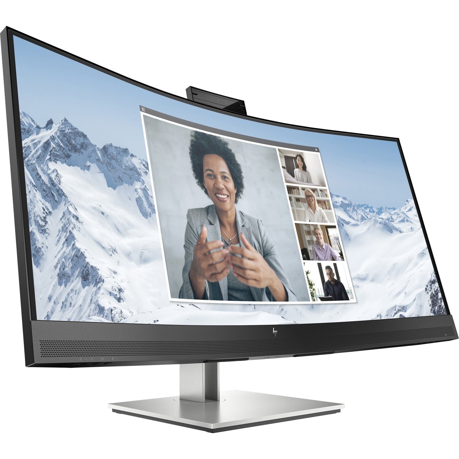 HP E34m G4 34" Class Webcam WQHD Curved Screen LCD Monitor - 21:9