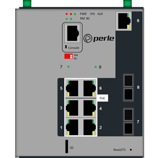 Perle IDS-509F2PP6-C2MD2 7 Ports Manageable Ethernet Switch - Gigabit Ethernet - 10/100/1000Base-T
