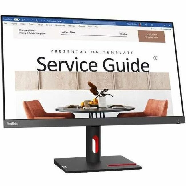 Lenovo ThinkVision S24i-30 24" Class Full HD LED Monitor - 16:9 - Raven Black