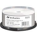 Verbatim 43738 Blu-ray Recordable Media - BD-R - 6x - 25 GB - 25 - White