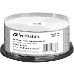 Verbatim 43738 Blu-ray Recordable Media - BD-R - 6x - 25 GB - 25 - White
