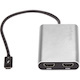 StarTech.com Thunderbolt to Dual HDMI 2.0 Adapter, Dual 4K 60Hz HDMI Video Converter, 2x Monitor Display Adapter, Mac & Windows