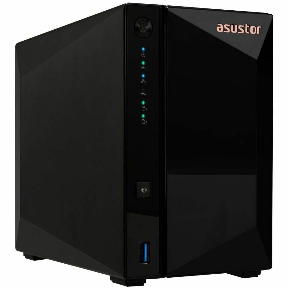 Asustor 2-Bay Nas(No Disk),Realtek RTD1619B 1.7GHz, 2GB, 2.5G Lan(1), Usb(3), TWR, 3YR