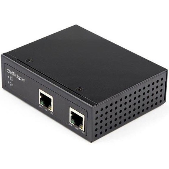 StarTech.com Industrial Gigabit PoE Extender - 60W 802.3bt PoE++ 100m/330ft - Power Over Ethernet Network Range Extender - IP-30 Hardened