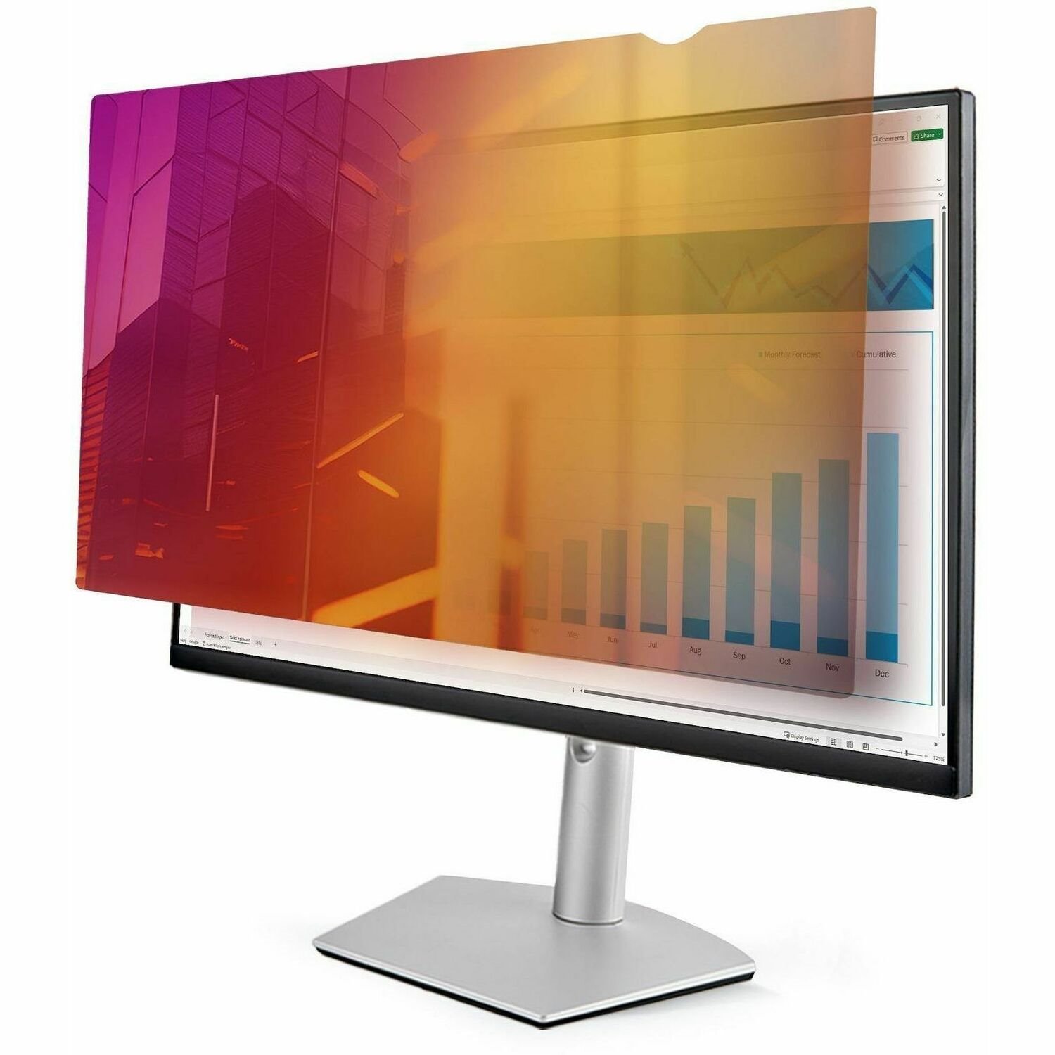 StarTech.com 24" 16:9 Monitor Blickschutz Gold, Zweiseitiger Blickschutzfilter mit Erhöhter Privatsphäre, Blickschutzfolie, 60&deg;Sicht