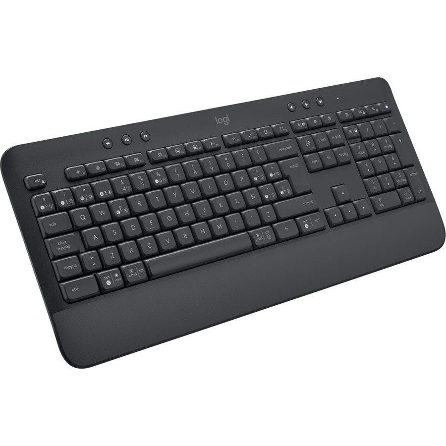 Logitech Signature K650 Keyboard - Wireless Connectivity - Spanish - QWERTY Layout - Graphite Grey