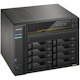 Asustor Lockerstor 8 Gen3 AS6808T 8 Bay NAS, AMD Ryzen Quad-Core 2.3 GHz, 16GB RAM ECC DDR5, 4 M.2 NVMe Slots, Dual 5GbE and Dual 10GbE Port, USB4 Type-C, Network Attached Storage (Diskless)