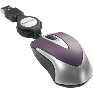 Verbatim Mini Travel Optical Mouse - Purple