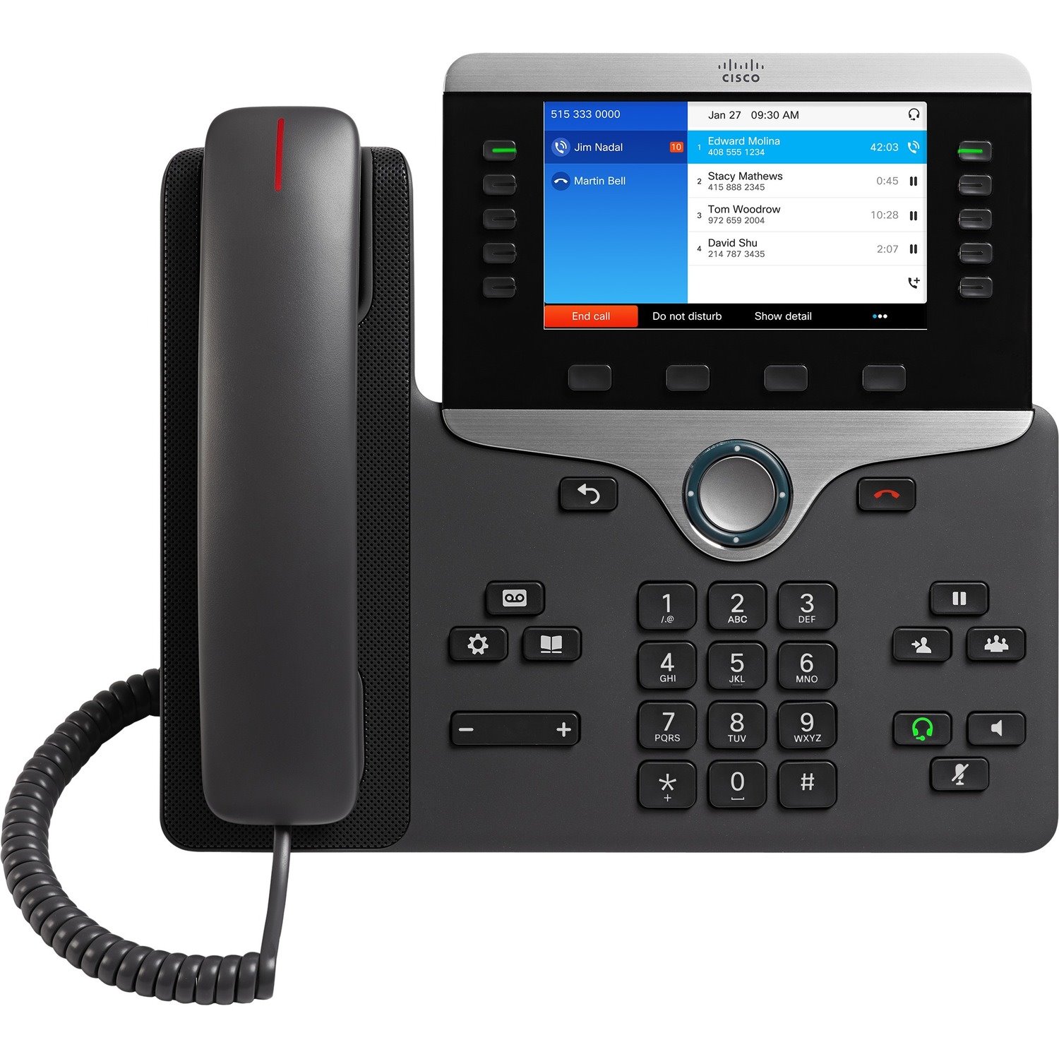 Cisco 8841 IP Phone - Wall Mountable - Black